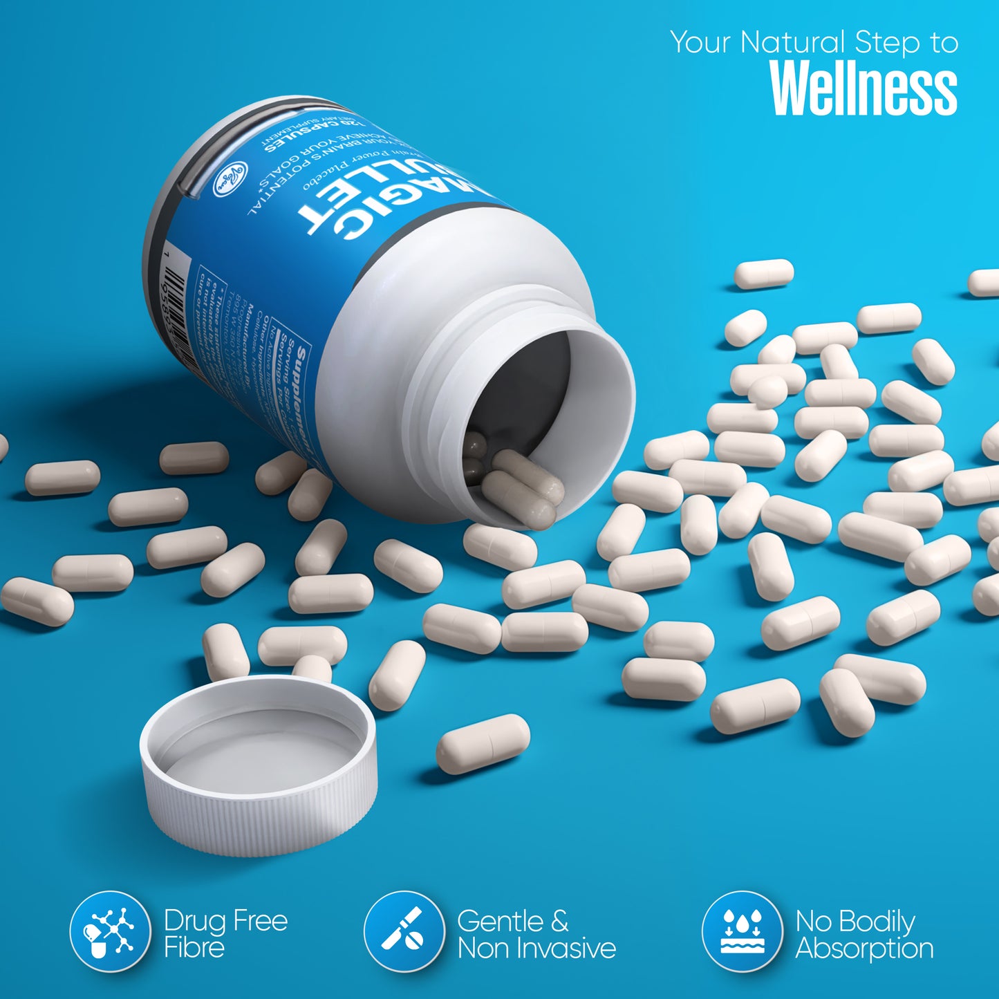 Progressive Placebo Family Starter Pack - 3 Items - Magic Bullet Capsules, Magic Bullet Jr Tablets, and No Ghost Monster Repellent Cream. Try Placebos with The Whole Family.