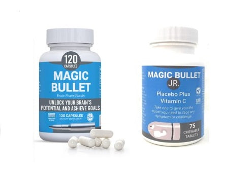 Progressive Placebo Family Bundle - 2 Items - Magic Bullet Capsules and Magic Bullet JR. Tablets - Start Your Placebo Journey with The Whole Family - Parents and Children Together.